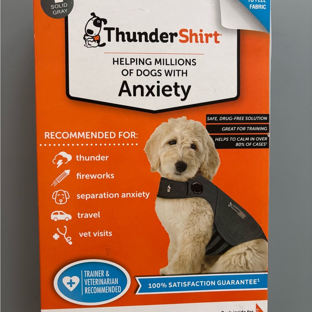 Thundershirt Dog Anxiety Jacket - Solid Gray